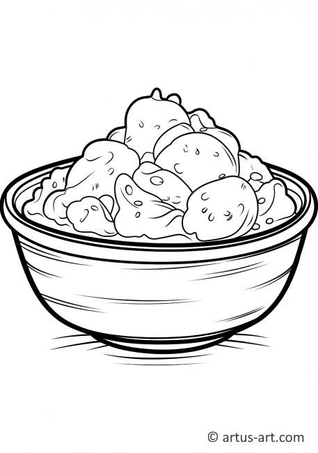Strouhané brambory - omalovánka